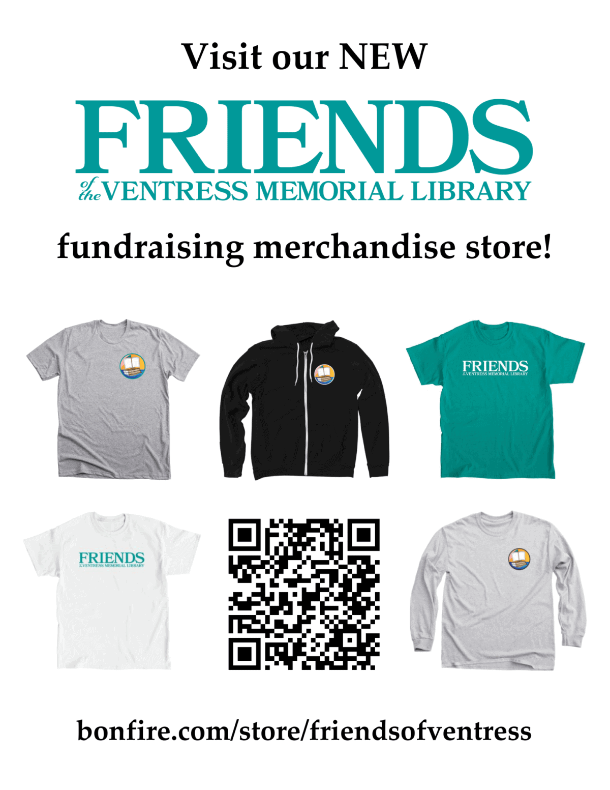 Friends of the Ventress Memorial Library fundraising merchandise store!