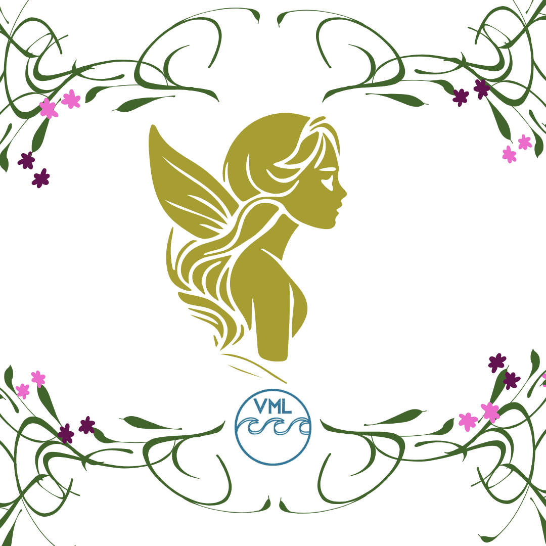 Vines, flowers and a fairy