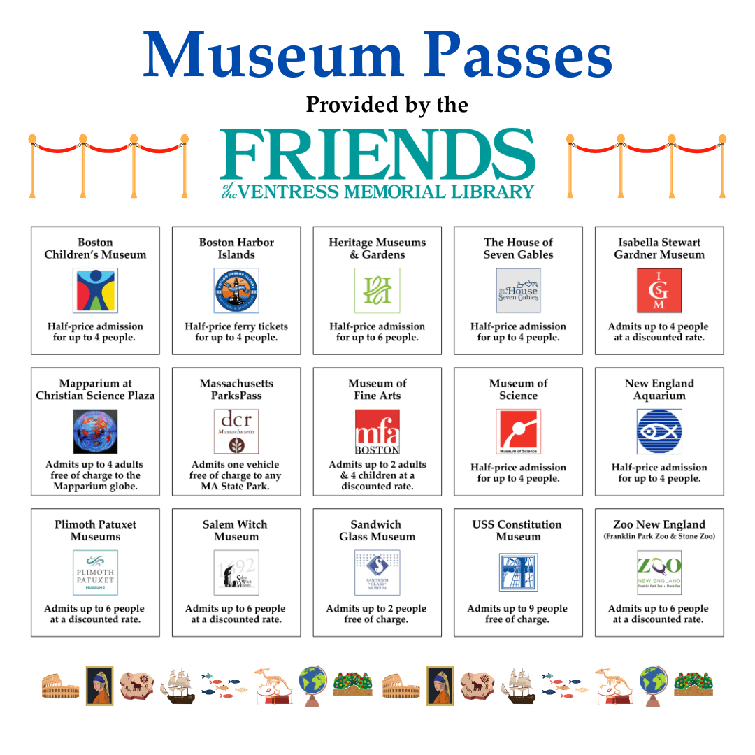 Museum Passes provided by the Friends